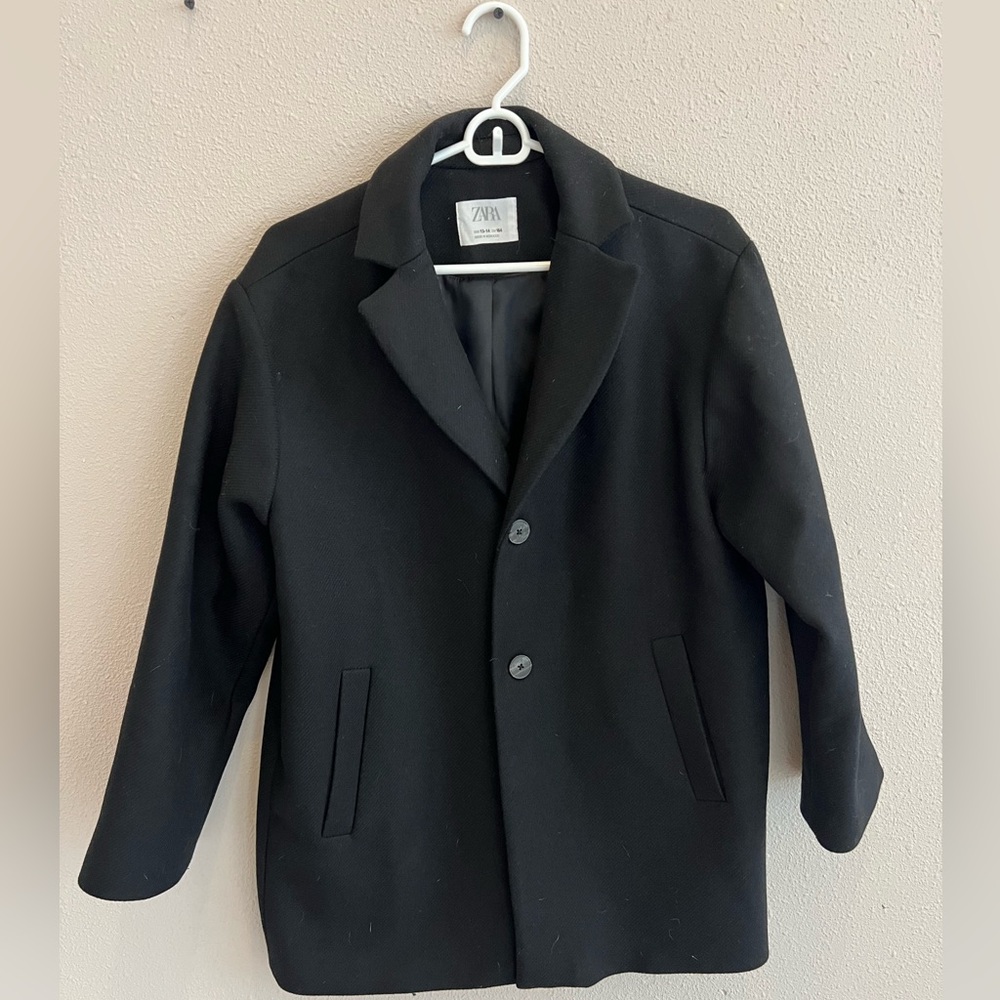 Zara Teen Black Coat - Picture 4 of 6